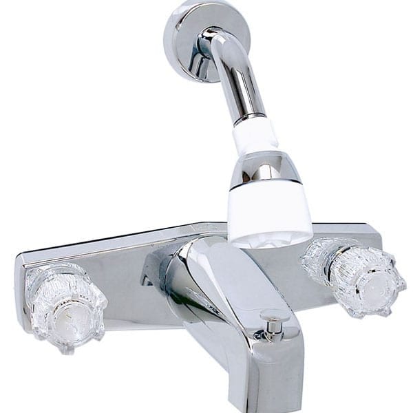 Valterra TUB/SHOWER DIV FAUCET, SHOWER HEAD KIT, 8IN, 2 KNOB, PLASTIC/BRASS, CHROME PF214348 - main